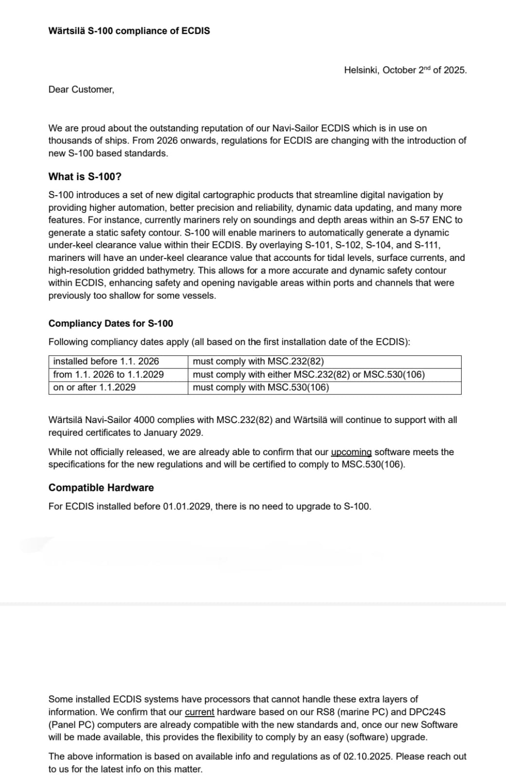 Thông TIN VỀ S100